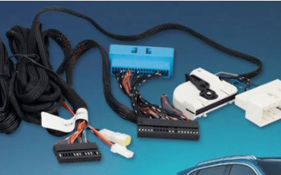 What are the 6 common wiring harnesses in automobiles and what are their functions